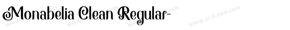 Monabelia Clean Regular字体转换